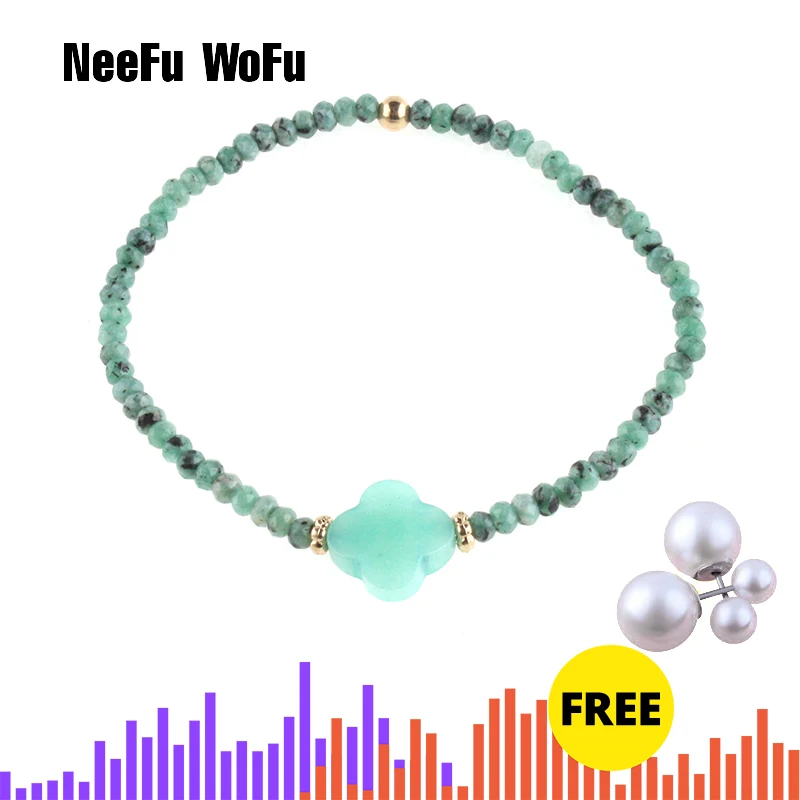 NeeFu WoFu хрустальные бусины браслет натуральный pulseira Mulher Pulsera de piedra Mujer de Bohemia эластичный браслет серебряные ювелирные изделия