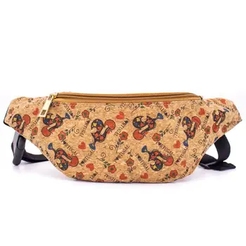 

Cork Travel Belt Bag with Rooster Print BAGD-047