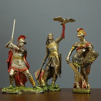 

Soldier Hold An Eagle Soprammobili Moderni Enfeitesdeco Knutselen Sculpture Statue Resin Art Craft Home Furnishing Articles Gift