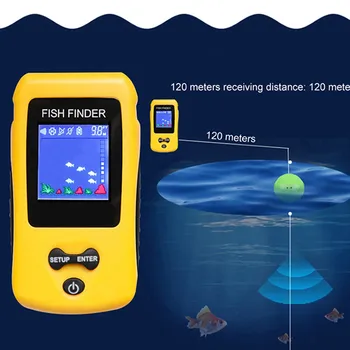 

Portable Sonar Fish Finders Fishing lure Echo Sounder Fishing Finder Lake Sea Freshwater Fish Finder Electric Locator #C