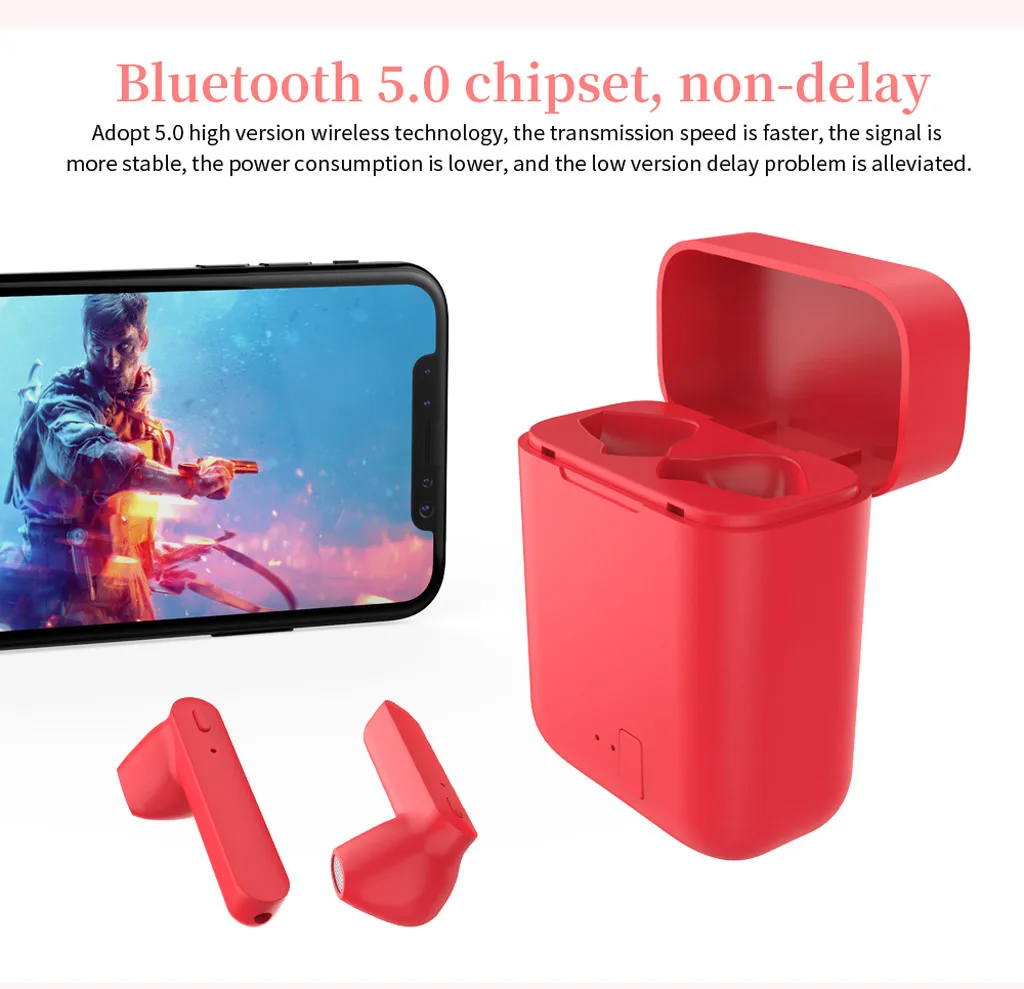 Bluetooth 5,0 гарнитура TWS беспроводные наушники подарки мини наушники Hifi стерео наушники с зарядной коробкой