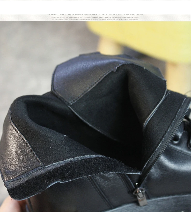 С натуральным лицевым покрытием; из натуральной кожи; женская обувь для верховой езды, обувь, ботинки черного цвета ручной работы в стиле ретро Размеры зимняя обувь для Для женщин