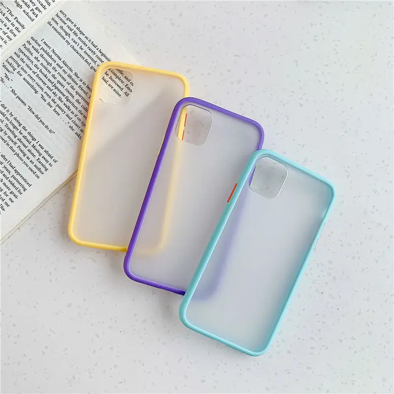 phone cases for iphone 8 For iPhone XR Case Matte Bumper Phone Case For iPhone 12 11 Pro Max XR XS Max 6S 8 7 Plus Shockproof TPU Silicone Clear Cover case iphone 6