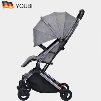 

German Youbi Baby Stroller, Light Folding, Sitting and Lying Umbrella Car, Portable Baby Stroller