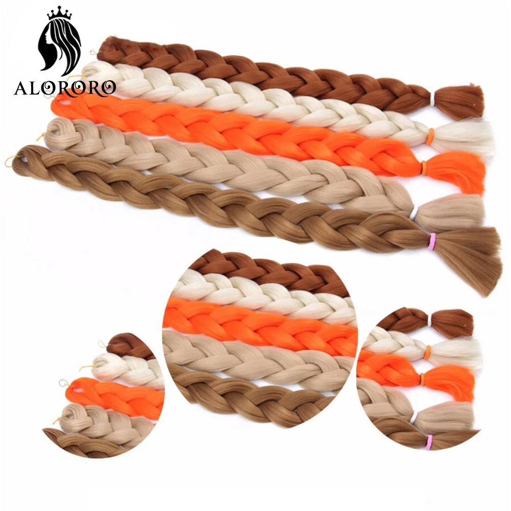 82 Inch Synthetic Braiding Hair Extensions Green Red Pink Yellow Crochet Jumbo Braids Hair Pure Color Box Twist Braids Wholesale 3