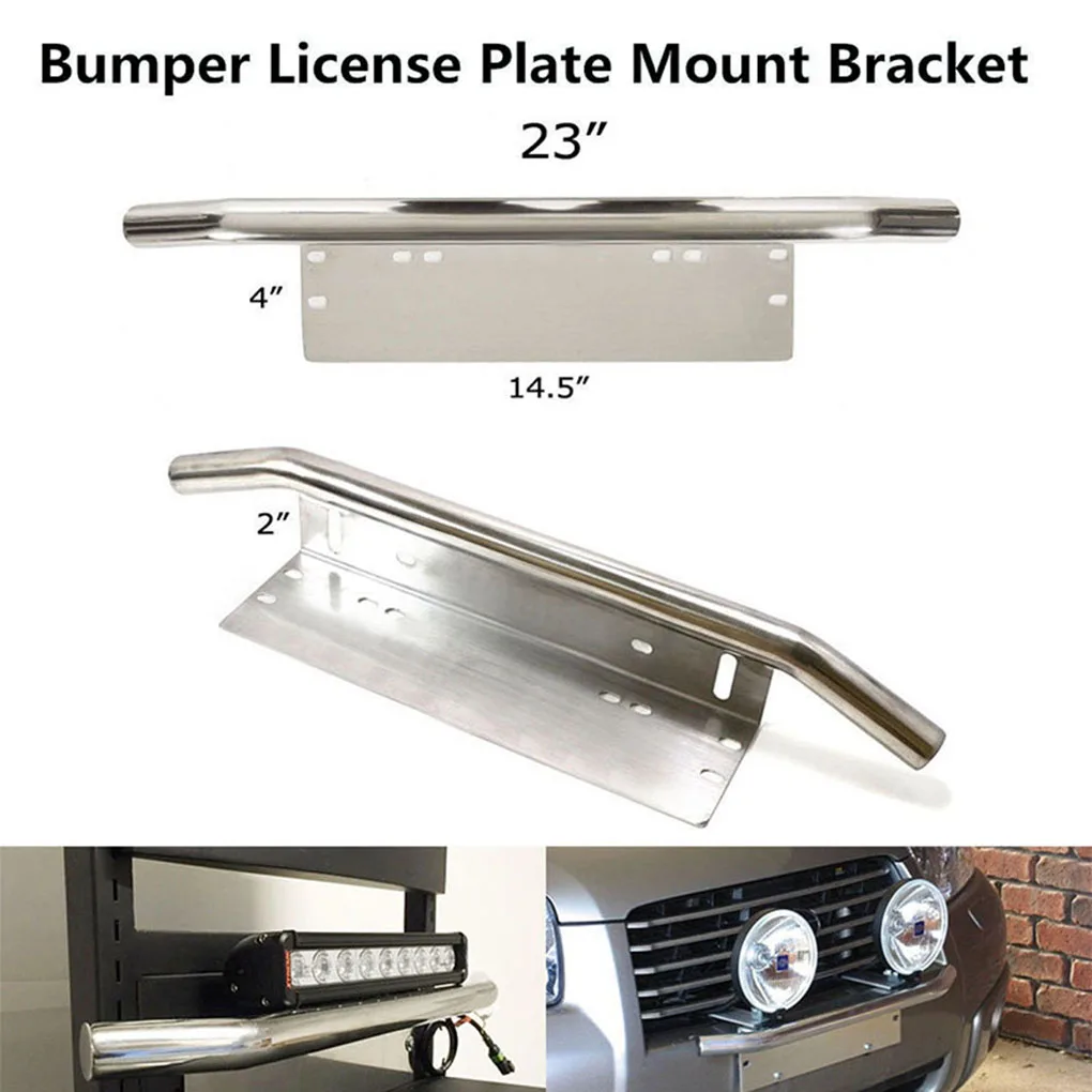 Автомобильный 2" Серебряный Bull алюминиевый Bull БАР передний бампер номерной знак задний фонарь держатель кронштейна держатель лампы для работы