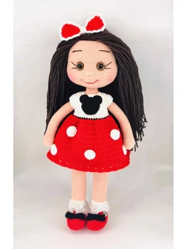 

Clothes Doll Vintage Amigurumi Organic Knitting Toy Baby Girl