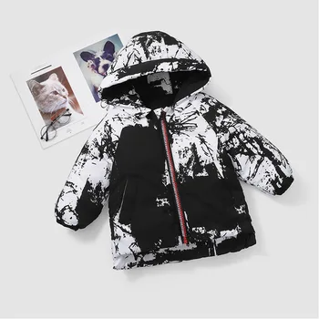 

winter new Camouflage hooded children's down jacket handsome boy down cotton jacket in the long section of the children clothes
