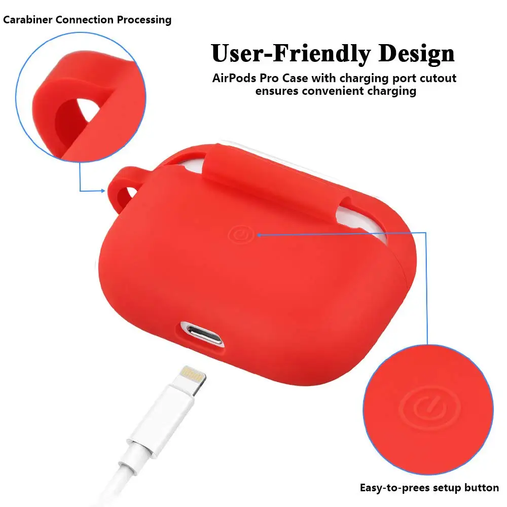 Силиконовый чехол для Airpods Pro беспроводной с Bluetooth apple airpods pro наушников Air Pods 3
