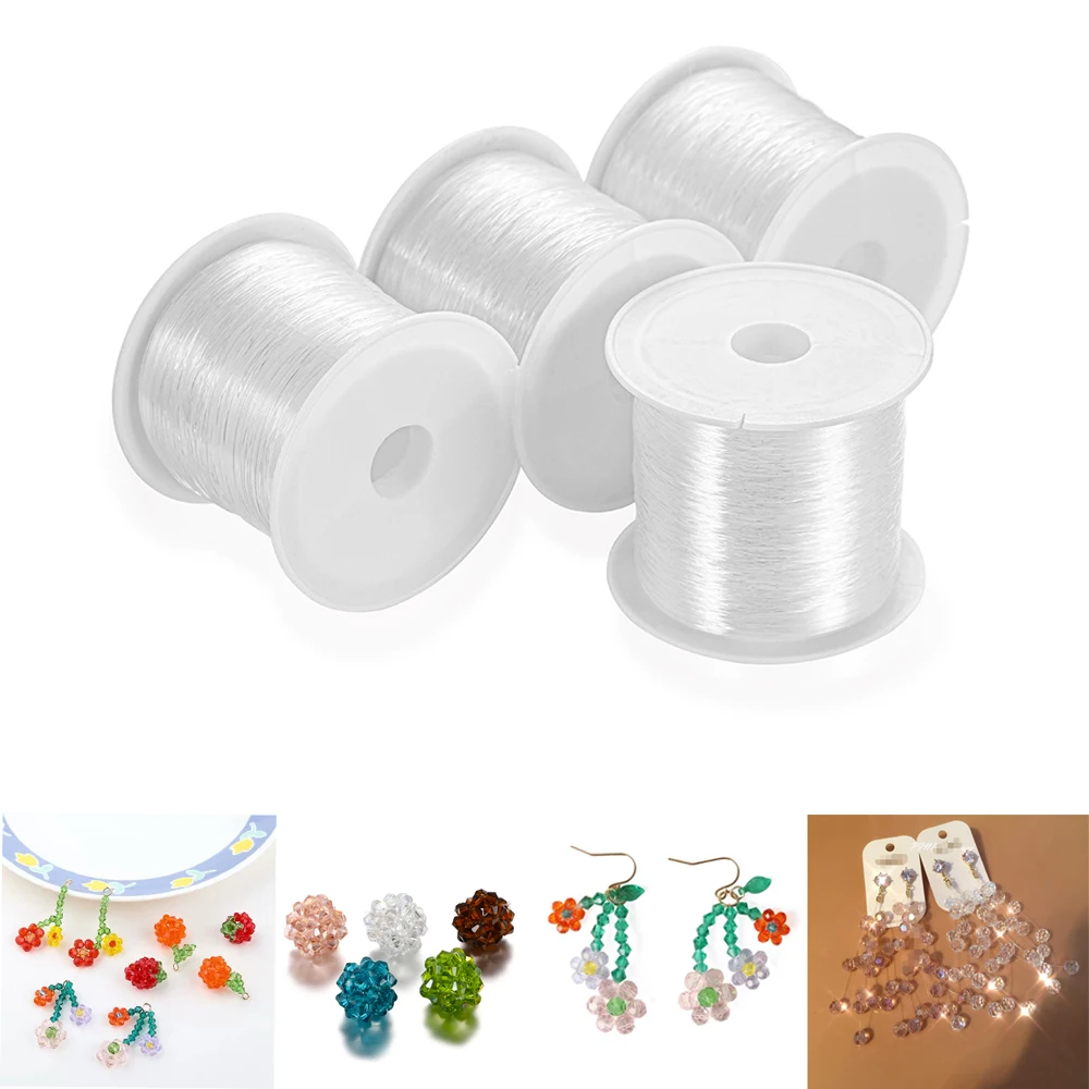 1PC 0.2-1mm Fishing Line for Beads Wire Clear Non-Stretch Nylon String  Beading Cord Thread For Jewelry Making Supplies Wholesale