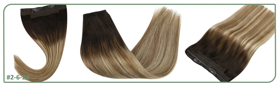 Human Hair Crown Extensions Blonde Hair Extensions Invisible Real Human Hair Double Weft Halo Real Hair Extensions Human Hair