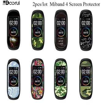 

BOORUI 2PCS/lot Miband 4 Screen Protector tpu soft Explosion-proof HD Ultra Thin Anti-scratch Colorful film for xiaomi mi4