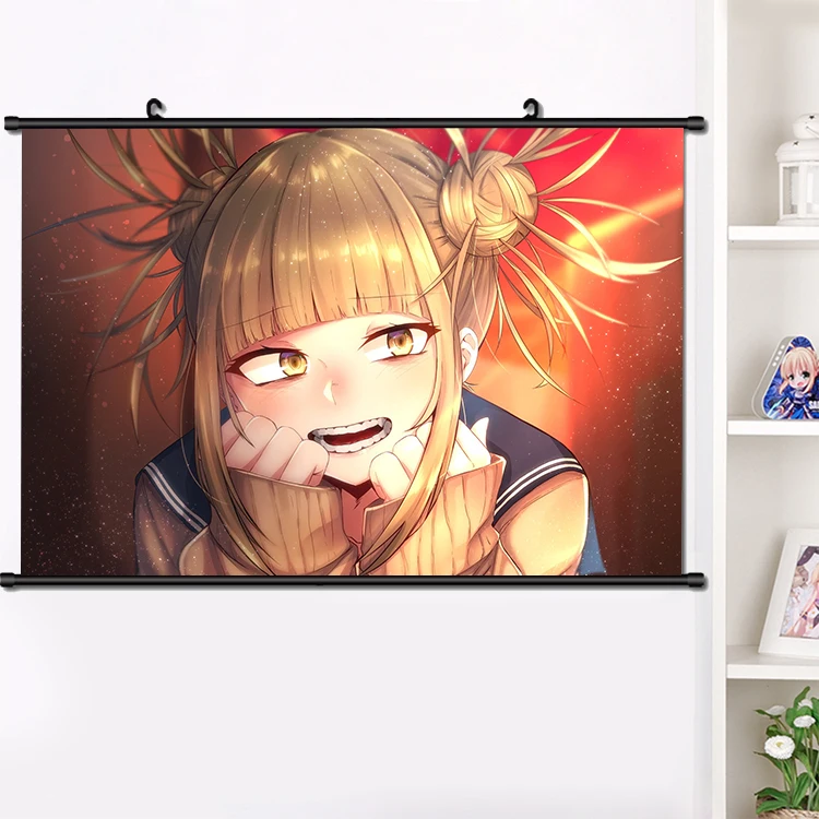 Аниме Boku no My Hero Академия химико Тога настенный свиток постер манга настенные