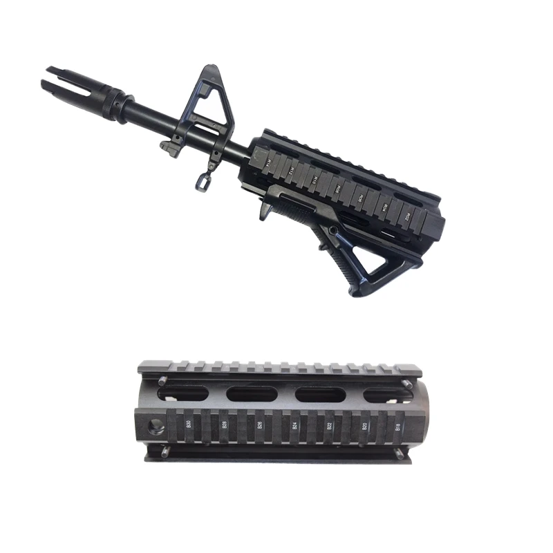 Охотничьи аксессуары 6,7 дюймов Quad Rail Handguard тактический страйкбол винтовка шестерни карабин Пикатинни Вивер установленный рельс для AR-15 M4