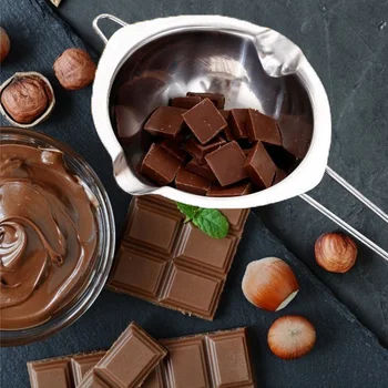 

Stainless Steel Chocolate Melting Pot Kitchen Milk Bowl Butter Candy Warmer