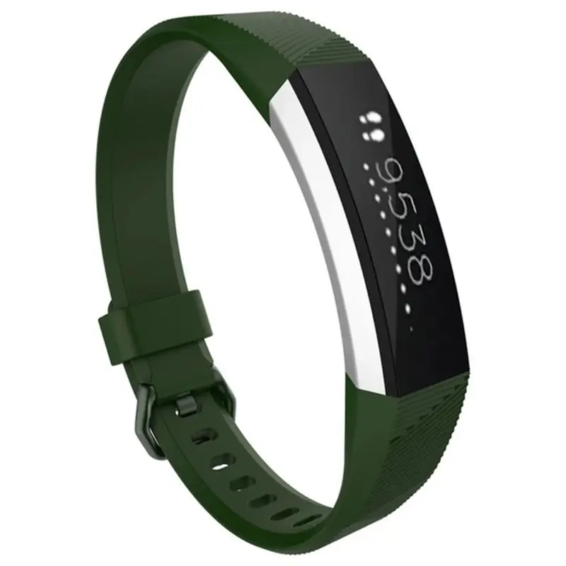 Ремешок силиконовый для наручных часов Fitbit Alta HR 14 цветов высокое