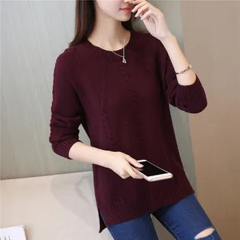 

Spring Women Solid Knitted Sweater Pullovers 2020 New Fashion Autumn Casual Warm Female Pullover Sweater Lady Elegant