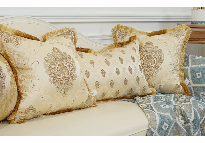 Avigers роскошные европейские Чехлы для подушек с кисточками золотая вышивка наволочки для дивана гостиной