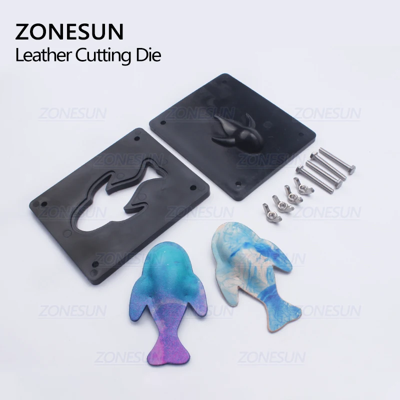 ZONESUN Fish DIY брелок для ключей в форме кожи, инструменты для рукоделия, штамповка, штампы, Наборы инструментов для кожевенного ремесла