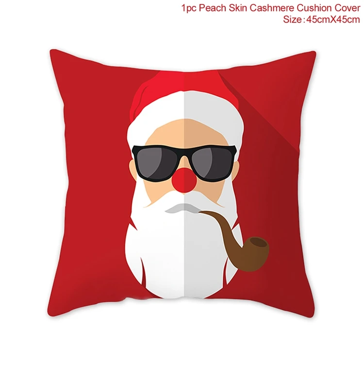 Одежда для питомцев с изображением снеговика Санта Клауса, подарки, наклейка на автомобиль, Рождественский Декор для дома,, Рождественский Декор, на год - Цвет: Cushion cover A