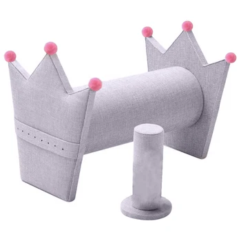 

Jewelry Hair Hoop Crown Display Frame Pluggable Earrings Stud Jewelry Watches Storage Shelf Rack Home Storage Organization Rack