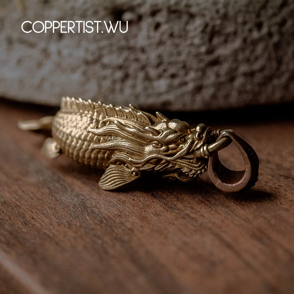 COPPERTIST.WU дракон брелок в форме рыбы животных цепочка для ключей женская