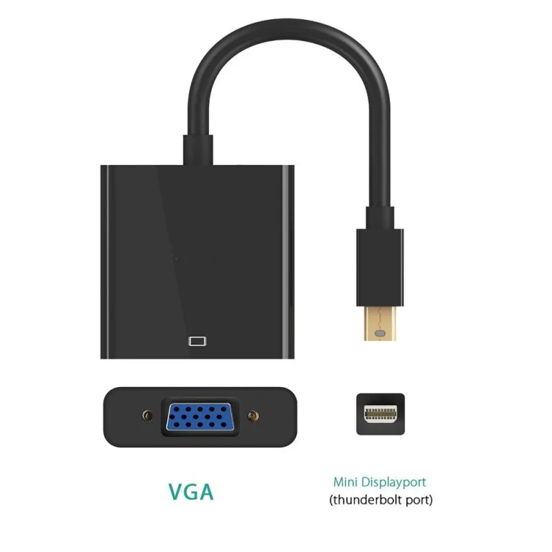 

Mini DP to VGA Video Adapter 1080p Thunderbolt Display Port to VGA Cables Mini DP to Vga Patch Cord ISO