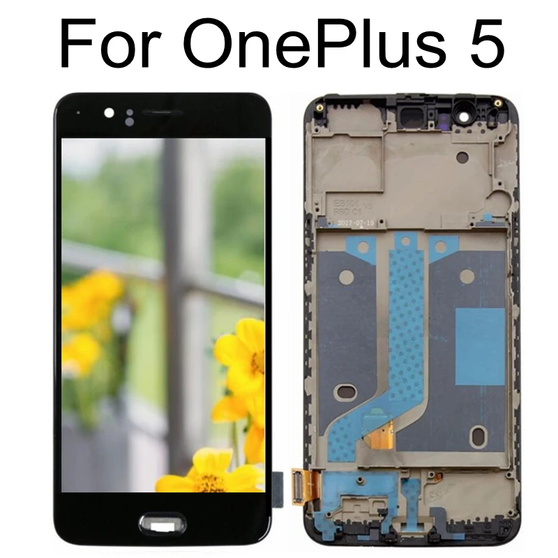TFT LCD For Oneplus 5 A5000 LCD Display Touch Screen With Frame Digitizer Assembly Replacement FOR OnePlus 5 1+5 LCD