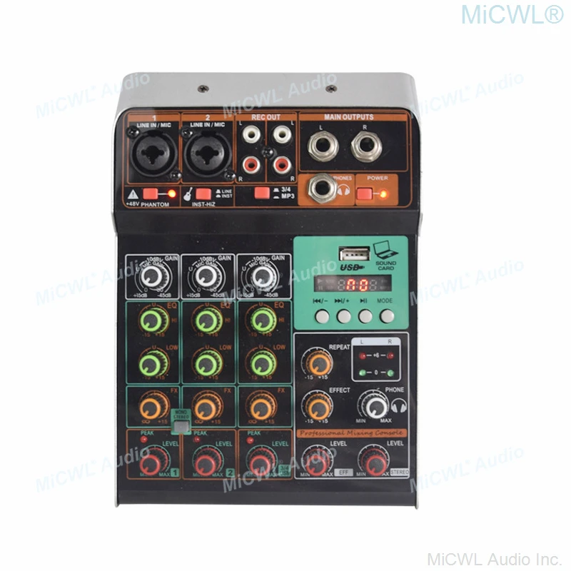 Originais para Gravação ao Vivo Console de Mistura de 4 Mini Canais Bluetooth Micwl Af4 Usb 48v - Image 2