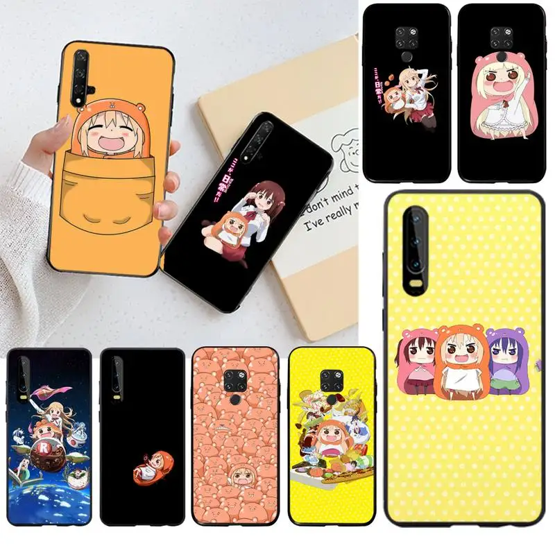 

HPCHCJHM Himouto! Umaru-chan Cover Black Soft Shell Phone Case for Huawei P30 P20 lite Mate 20 Pro lite P Smart 2019 prime