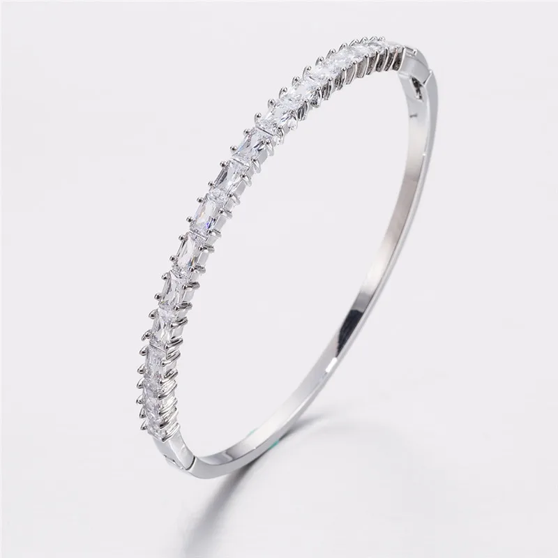 WIN B AAA Кристалл фианит Теннисный браслет Pulseras Mujer очаровательные женские белые