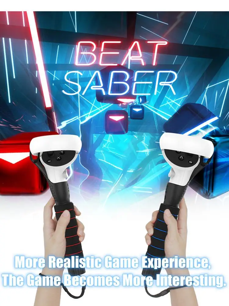 Long Stick Dual Handle Extension Grips For Oculus Quest 1 2 VR Or Rift S Controllers Playing Beat Saber Games | Электроника