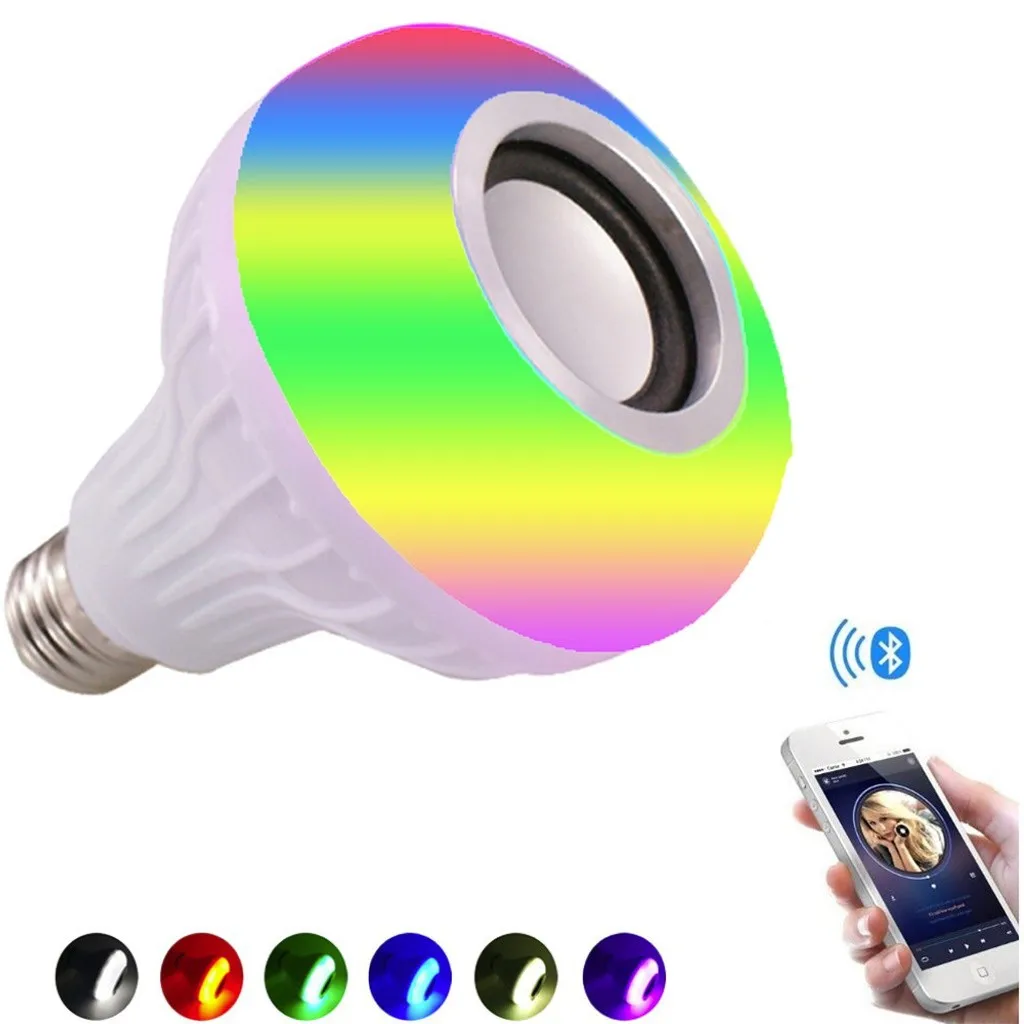 Светодиодсветодиодный Беспроводная музыкальная лампа RGB E26 с Blueteeth 12 Вт