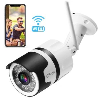 

CPVan IP6 IP Camera HD 1080P WiFi Bullet Camera with Waterproof Night Vision Motion Detection Wireless Outdoor Video Surveillanc