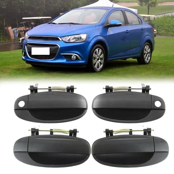 

4Pcs Outside Door Handles Front Rear Left Right Fit for Chevy Aveo Aveo5 96583052 96583053 96541631 96541632