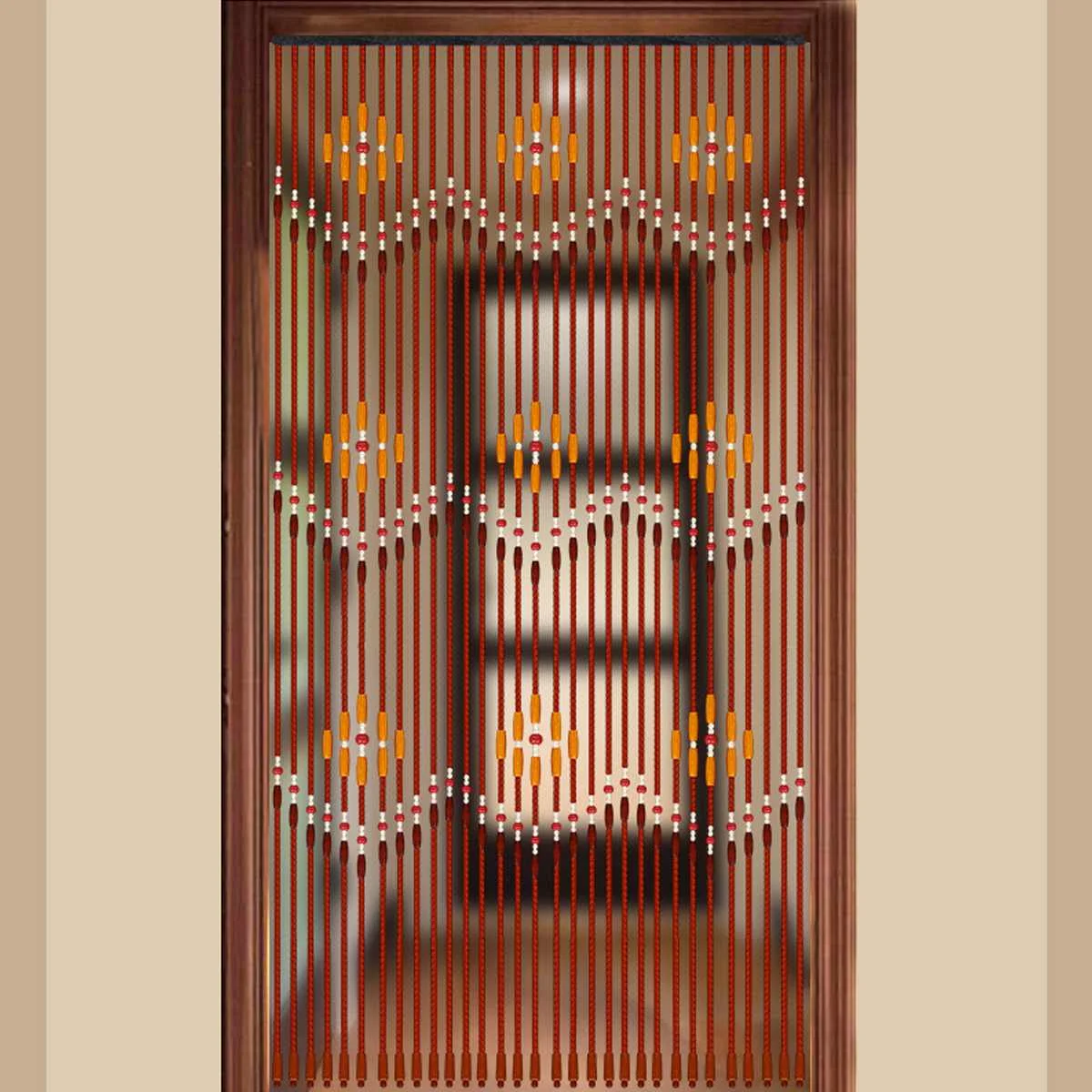 90x175 см 27 линия деревянный бисер занавеска летающий экран ручной работы струнный разделитель занавесок отвесная занавеска s окно крыльцо спальня магазины декор
