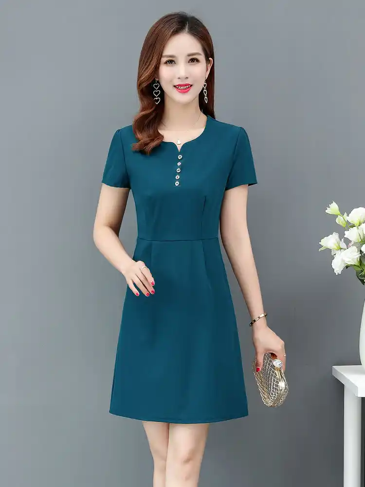 smart navy blue dress