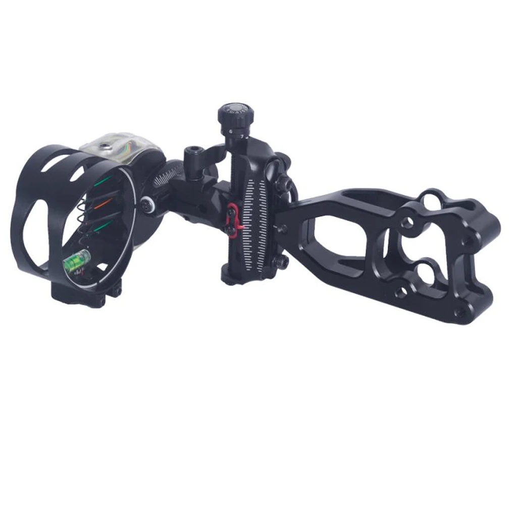 

5 Pins Compound Bow Sight Sighting Device Components Accessories Archery Bow Sight Dovetail with Micro Adjust for Right Hand