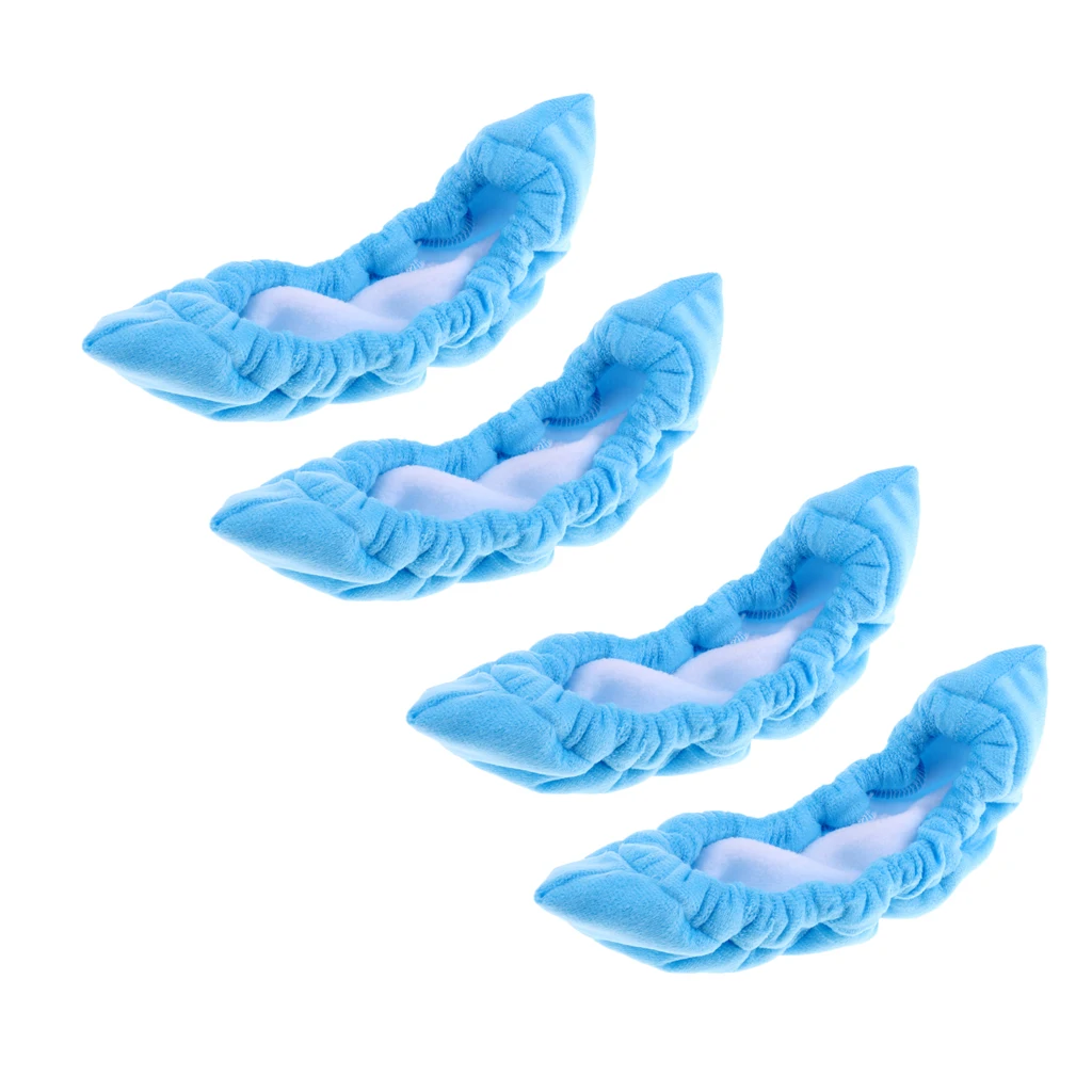 2 Pairs Sports Hockey Blade Covers Soft Terry Cloth Protector Soakers for Figure Skates and Ice Skates - One Size Fits Most