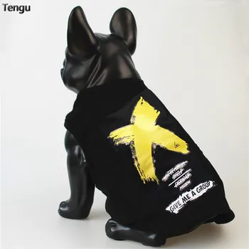 

Spring and summer pet vest clothes with cross-printed clothes are very fashionable and two large sizes are suitable dog blouse