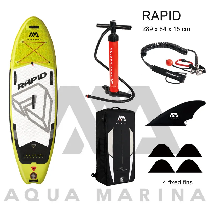 Доска для серфинга 289*84*15 см AQUA MARINA RAPID надувная доска sup-серфинга со стандартным