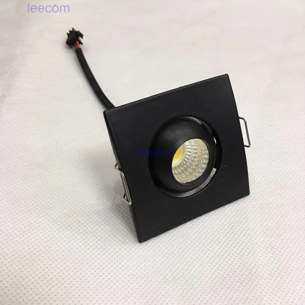 10pcs/lot new model LED Mini Cabinet Downlight 3W diameter 52mm black Frame Recessed Ceiling No Flicker Spot Lights For Home