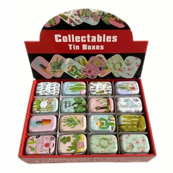 

32Pcs/Lot Vintage Cartoon Tin Box 5.5*3.8*2.5cm Candy Pill Chutty Mini Storage House Decoration Collectables Display n1901