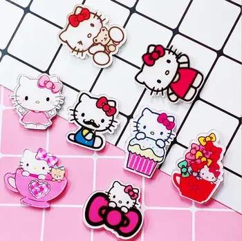 

wholesale! Hand Painted cartoon cat Series Acrylic Badges Kawaii Badge Icons on The Backpack Badges for Clothes Pin Brooch