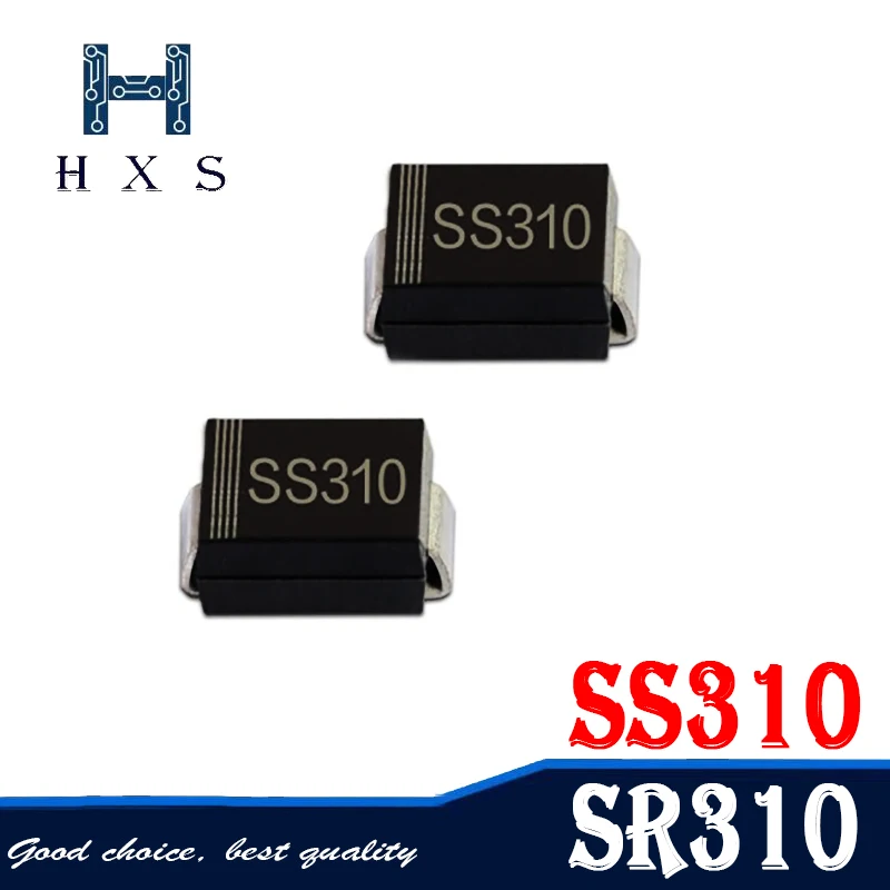 100 шт. выпрямительный диод Шоттки SS310 SMD SR310 3A 100V DO-214AC SMA | Обустройство дома