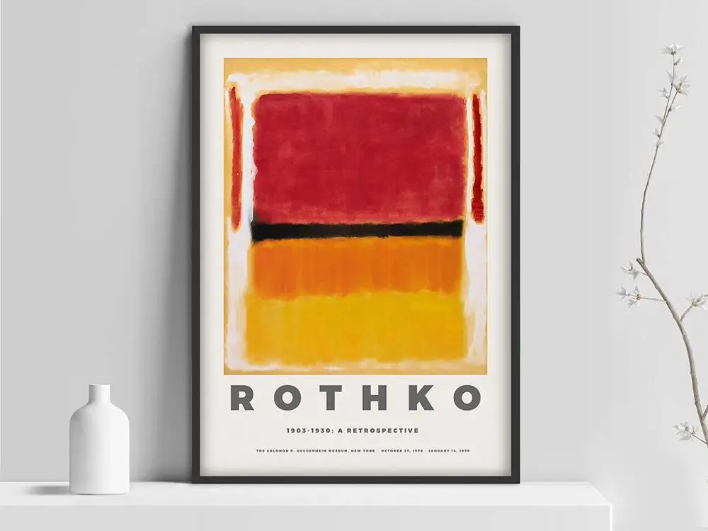 Mark Rothko Poster, Exhibition print for the Guggenheim Museum 