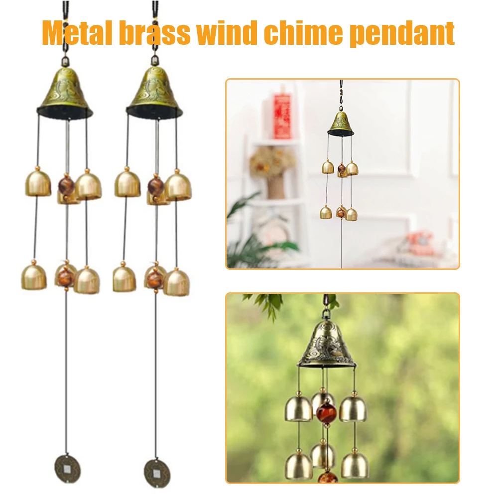 2 шт. металлические колокольчики с драконом фэн-шуй | Дом и сад