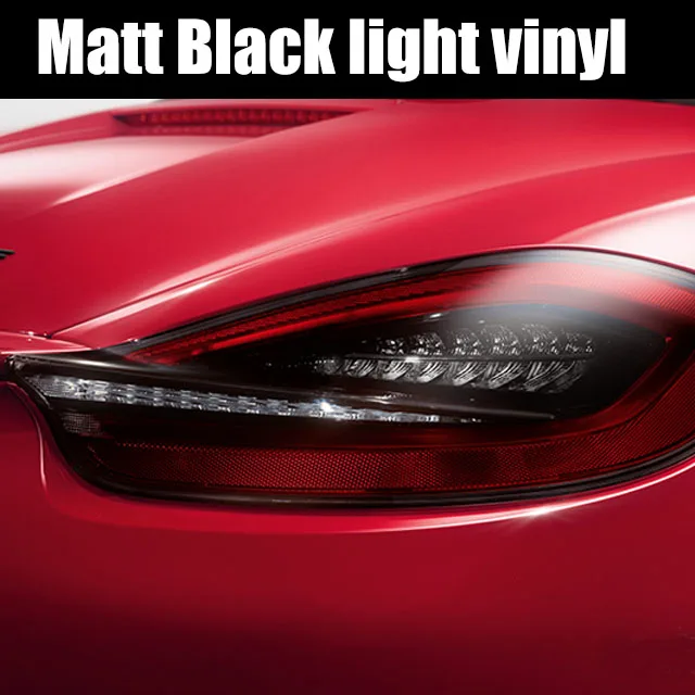 30 см и 40 см ширина Матовый Черный Автомобильный свет задний фонарь Тонировочная виниловая пленка наклейка лист противотуманная фара