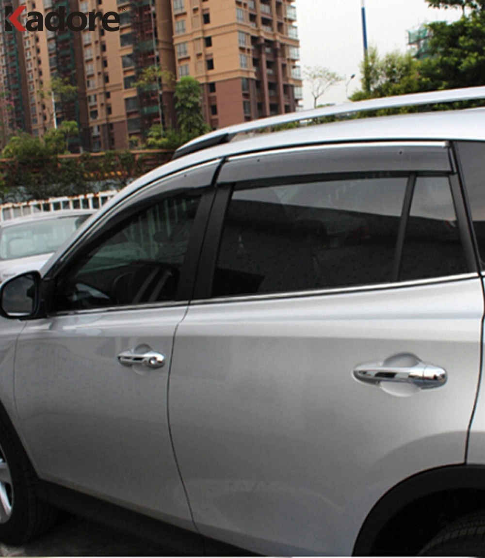 Дефлекторы на окна автомобиля для Toyota RAV4 RAV 4 2013 2016 2017 защитные козырьки от дождя и