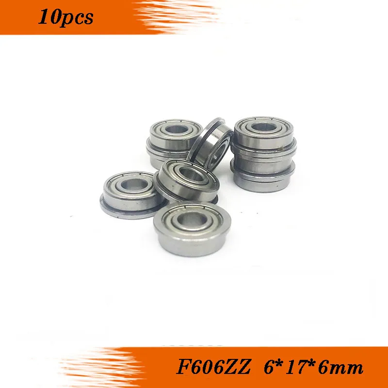 

F606ZZ Flange Bearing 6x17x6 mm ABEC-1 ( 10 PCS ) Flanged F606 Z ZZ Ball Bearings